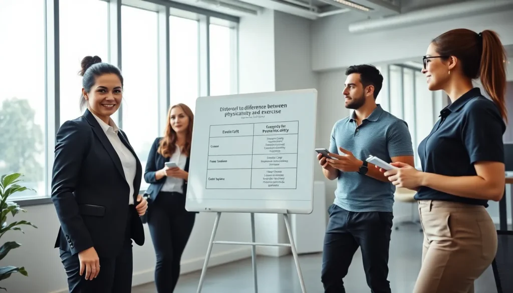 difference between physical activity and exercise